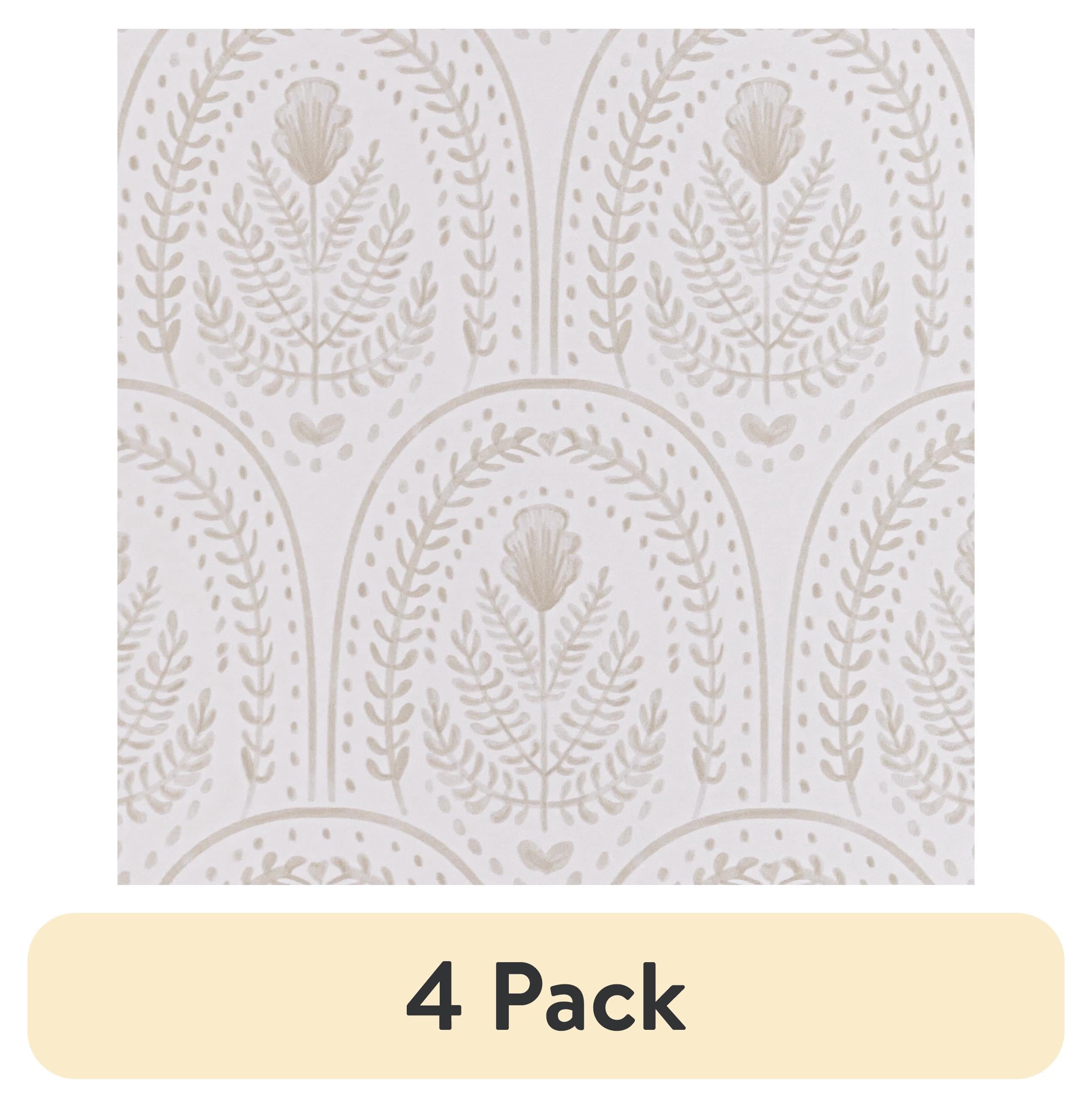 (4 pack) Abyssaly Peel and Stick Wallpaper Modern Wall Paper Boho Self-Adhesive Removable Wallpaper 17.3 in×118 in