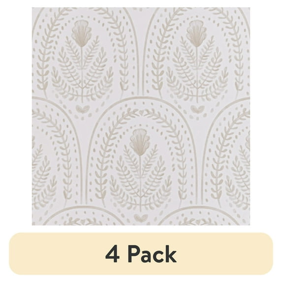 (4 pack) Abyssaly Peel and Stick Wallpaper Modern Wall Paper Boho Self-Adhesive Removable Wallpaper 17.3 in×118 in