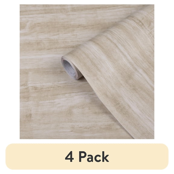 (4 pack) Abyssaly Wood Peel and Stick Wallpaper Self-adhesive Removable Contact Paper 15.7" x 118" Decorative Vinyl Wood Wall Paper for Bedroom Countertop Closet