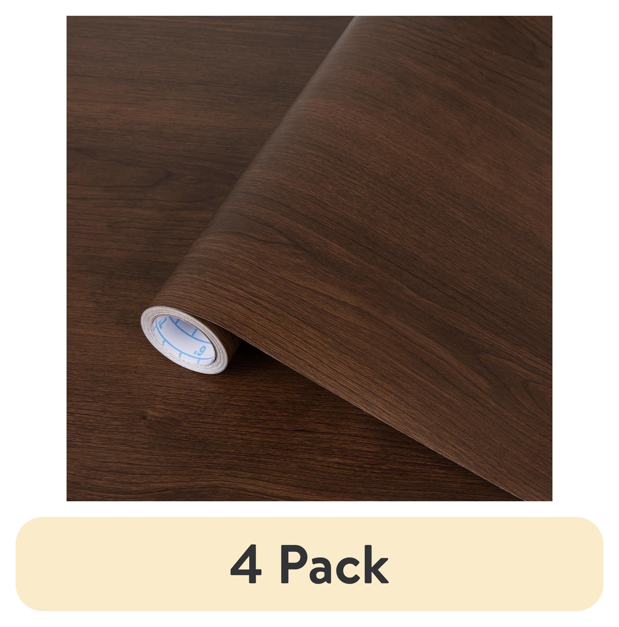 (4 pack) Abyssaly Wood Peel and Stick Wallpaper 17.7" x 118" Self-Adhesive Removable Vinyl Wallpaper for Home Decor
