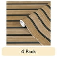 thumbnail image 1 of (4 pack) Abyssaly Wood Wallpaper Peel and Stick Wallpaper 17.7" x 118" Wood Stripe Self-adhesive Removable Contact Paper for Kitchen Bedroom Home Decor, 1 of 10