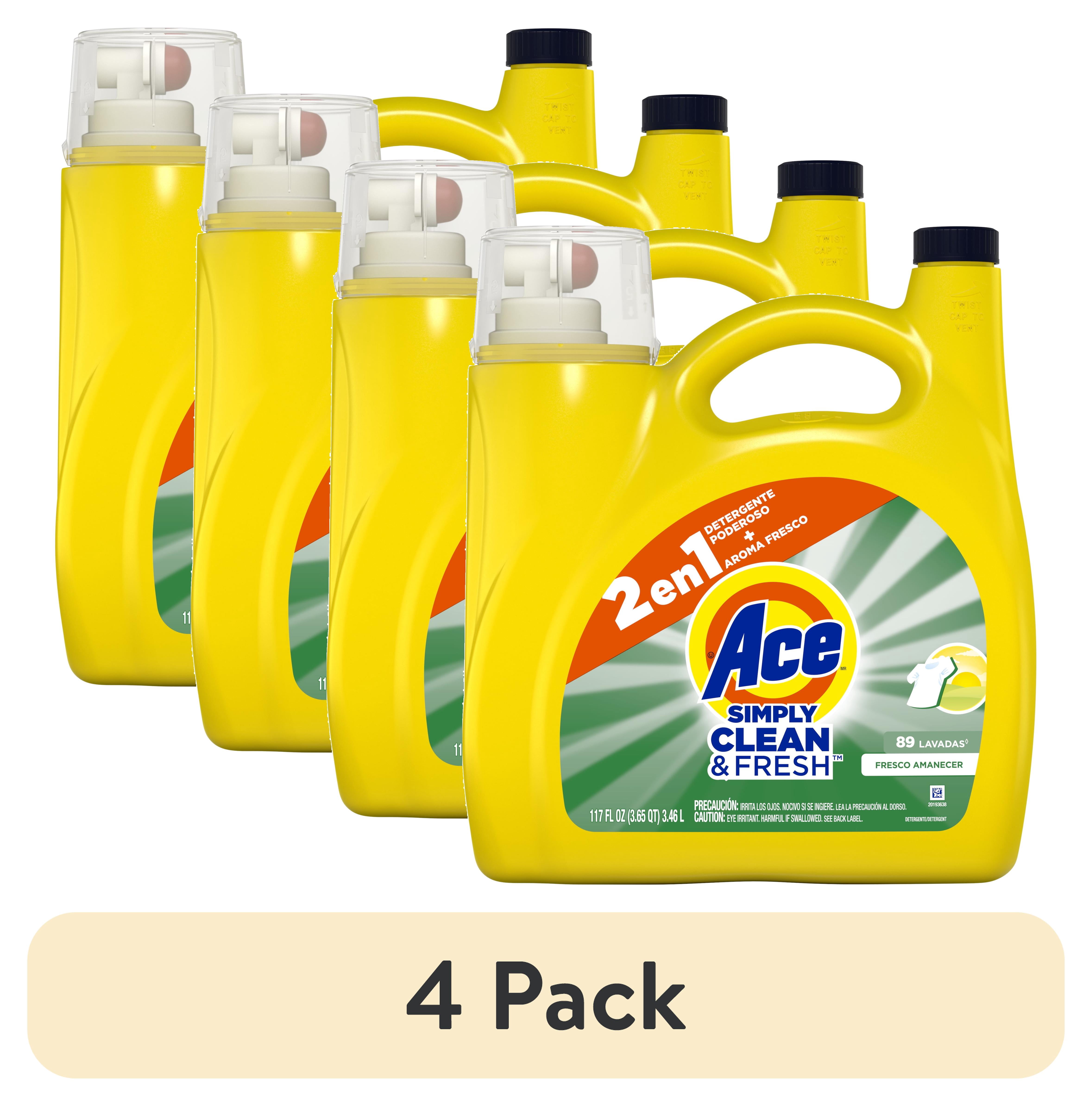 (4 pack) Ace Simply, Daybreak Fresh, Laundry Detergent, 117oz, 89 Loads