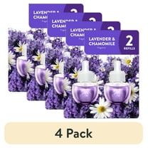 (4 pack) Air Wick Plug In Scented Oil Refill Lavender & Chamomile Air Freshener, 2 Count