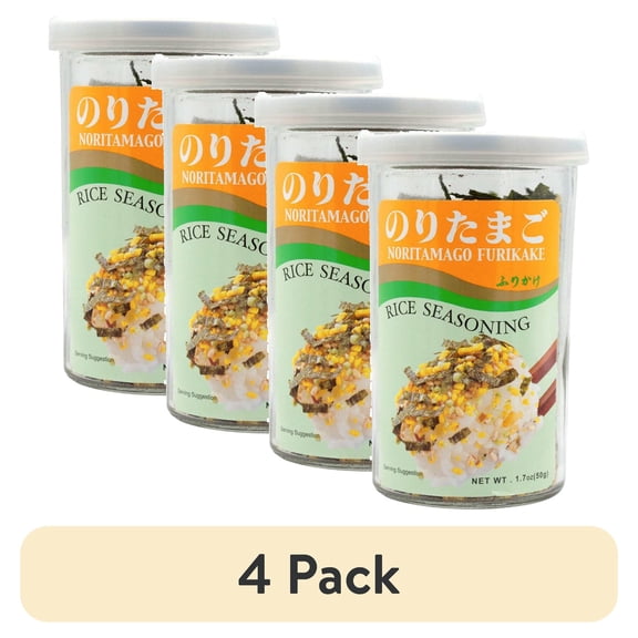 (4 pack) Ajishima Nori Tamago Furikake Rice Seasoning, 1.7oz
