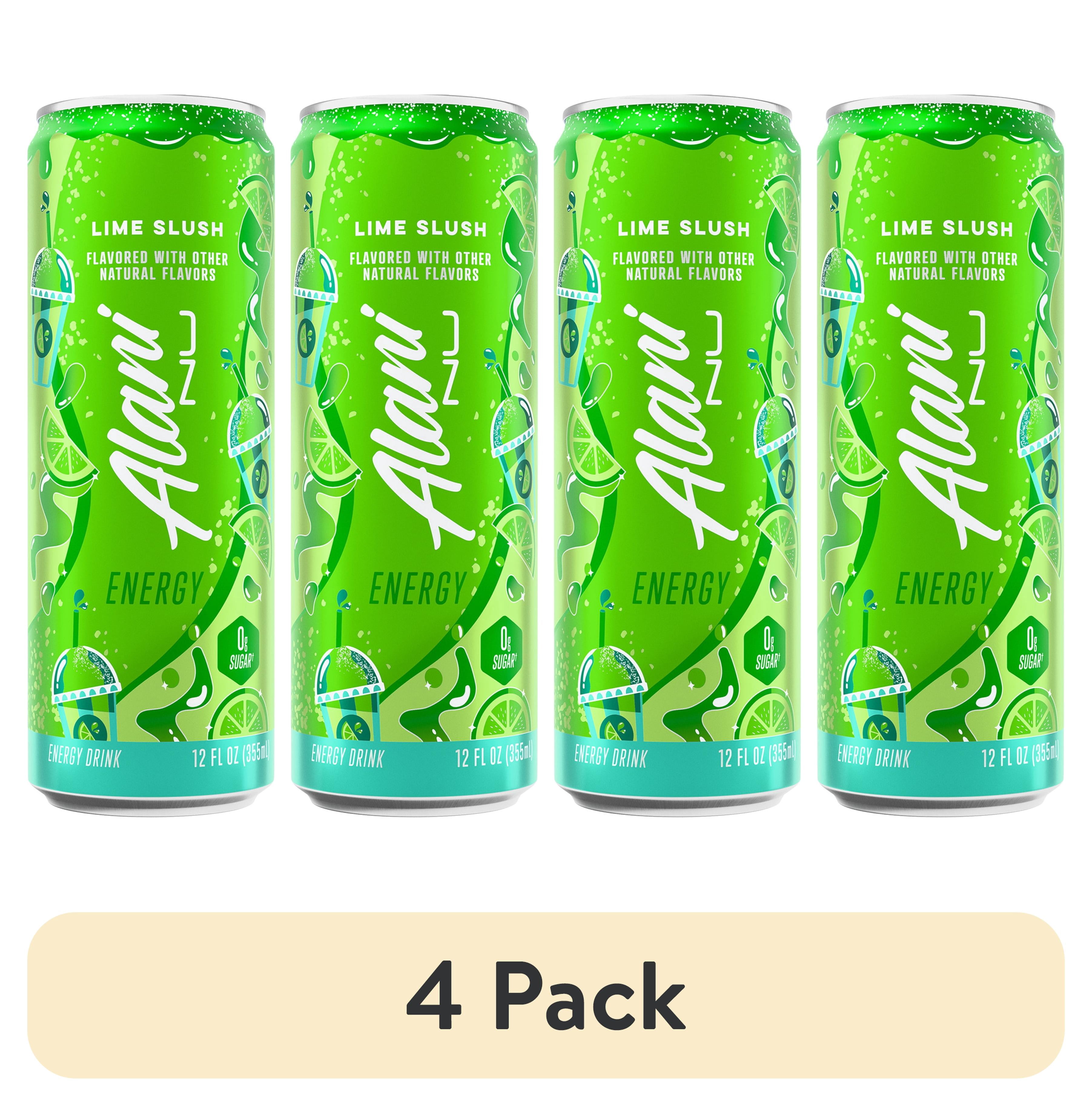 (4 pack) Alani Nu, Lime Slush, 12 fl oz, Single Can