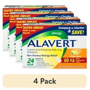 4 pack Alavert Allergy Orally Disintegrating Tablets, Citrus Burst, 60 Ct
