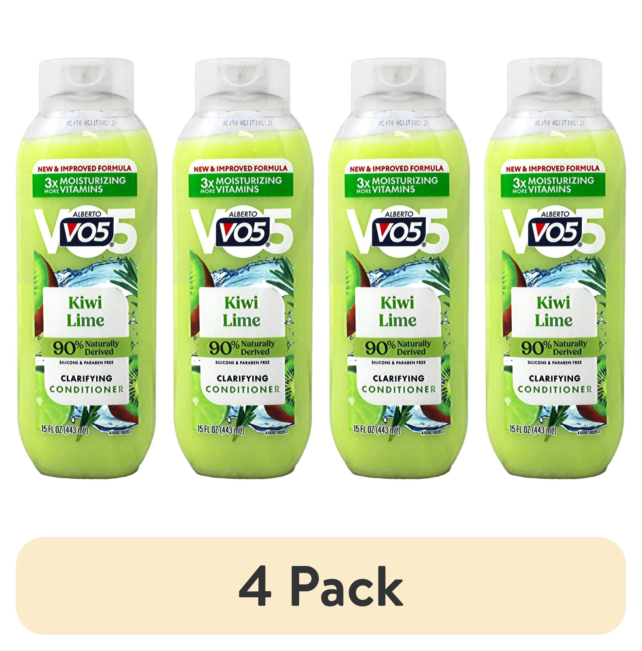 (4 pack) Alberto VO5 Kiwi Lime Clarifying & Nourishing Daily Hair Conditioner with Vitamin E & C, 15 fl oz