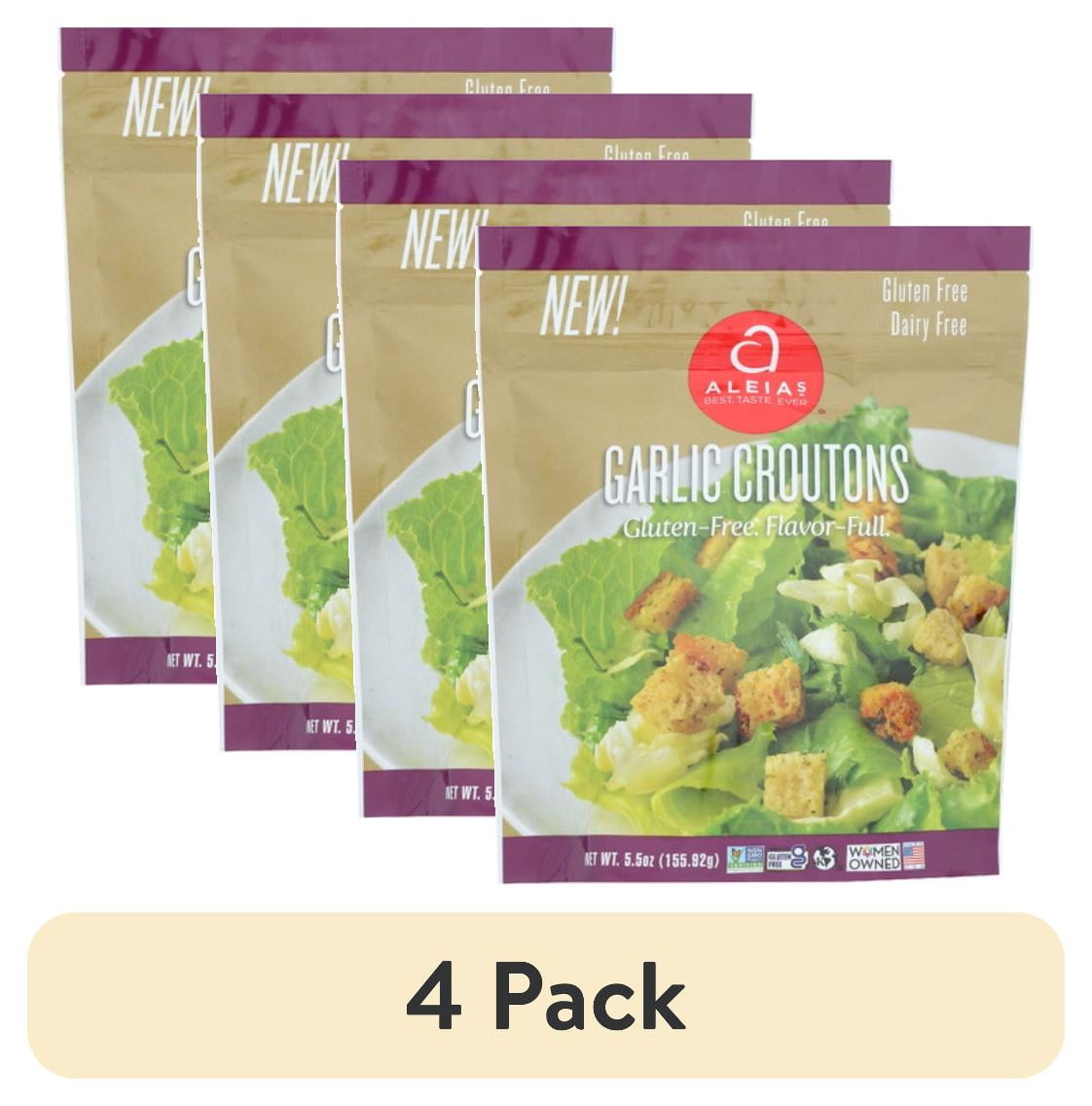 (4 pack) Aleia’s Gluten Free Garlic Croutons – 5.5oz