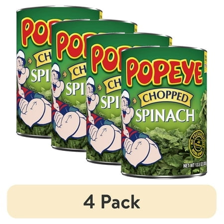 (4 pack) Allens Popeye Spinach, Chopped, 13.5 Oz