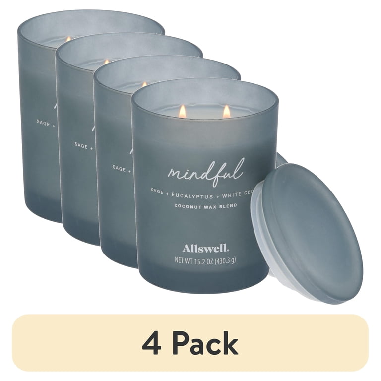 Allswell Mindful Spa Candle - 15.2oz 2-Wick Coconut Wax - Walmart.com