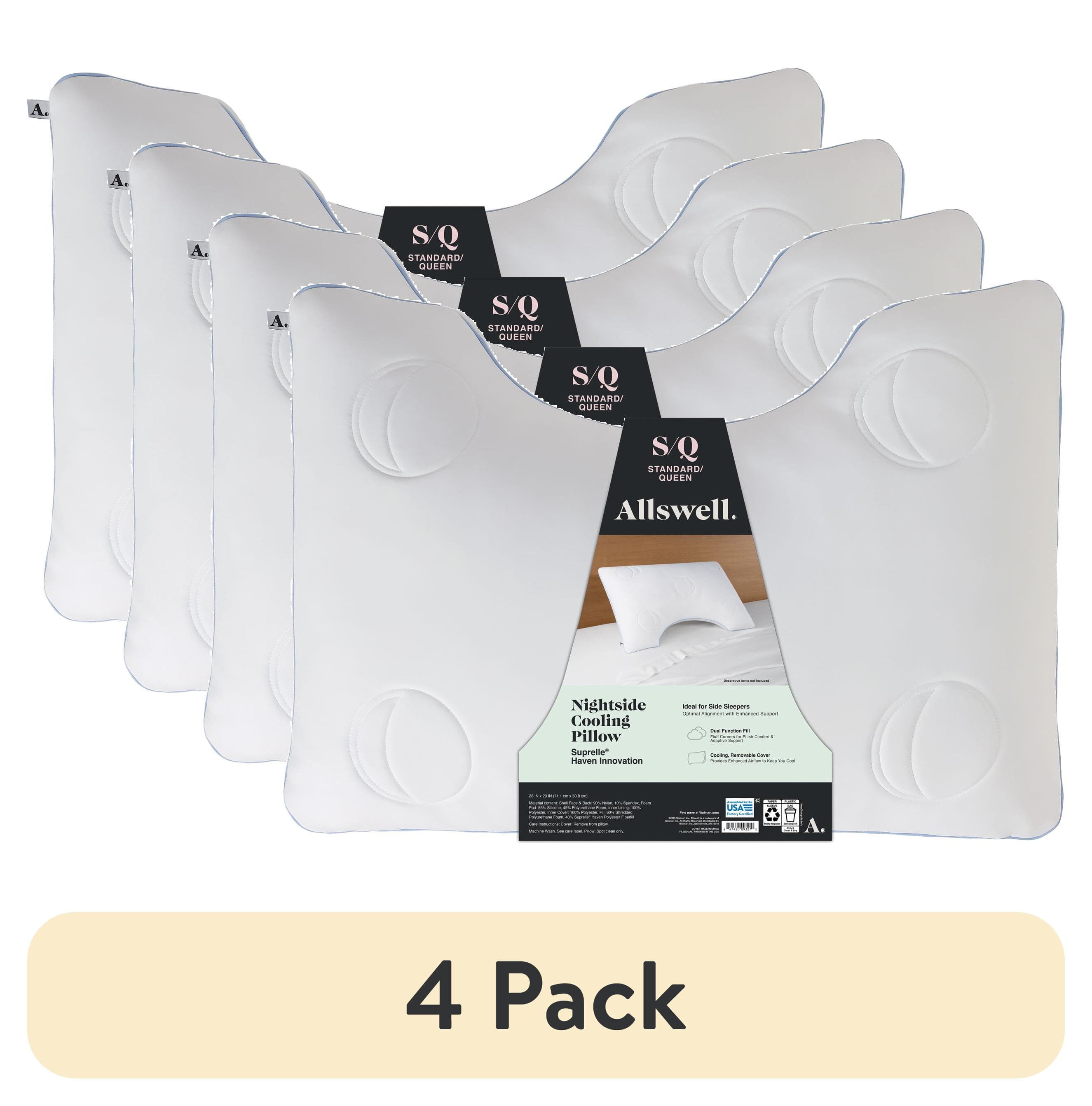 枕 Wellnight Pillow WN-P1 4 pack) Allswell Nightside Cooling Pillow with Dual Function Fill