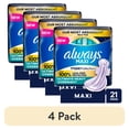 thumbnail image 1 of (4 pack) Always Maxi Overnight Pads with Wings, Size 6, 21, 1 of 15