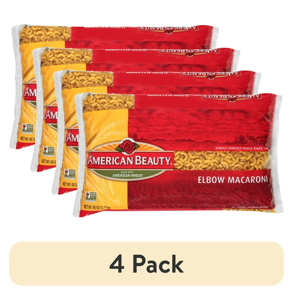 (4 pack) American Beauty 48 oz Elbow Macaroni Pasta