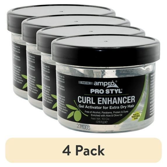 (4 pack) Ampro Pro Styl Curl Enhancer, Hair Gel, Extra, 10 oz., Moisturizing, Unisex