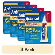 4 pack Anbesol Gel Maximum Strength 0.33 oz