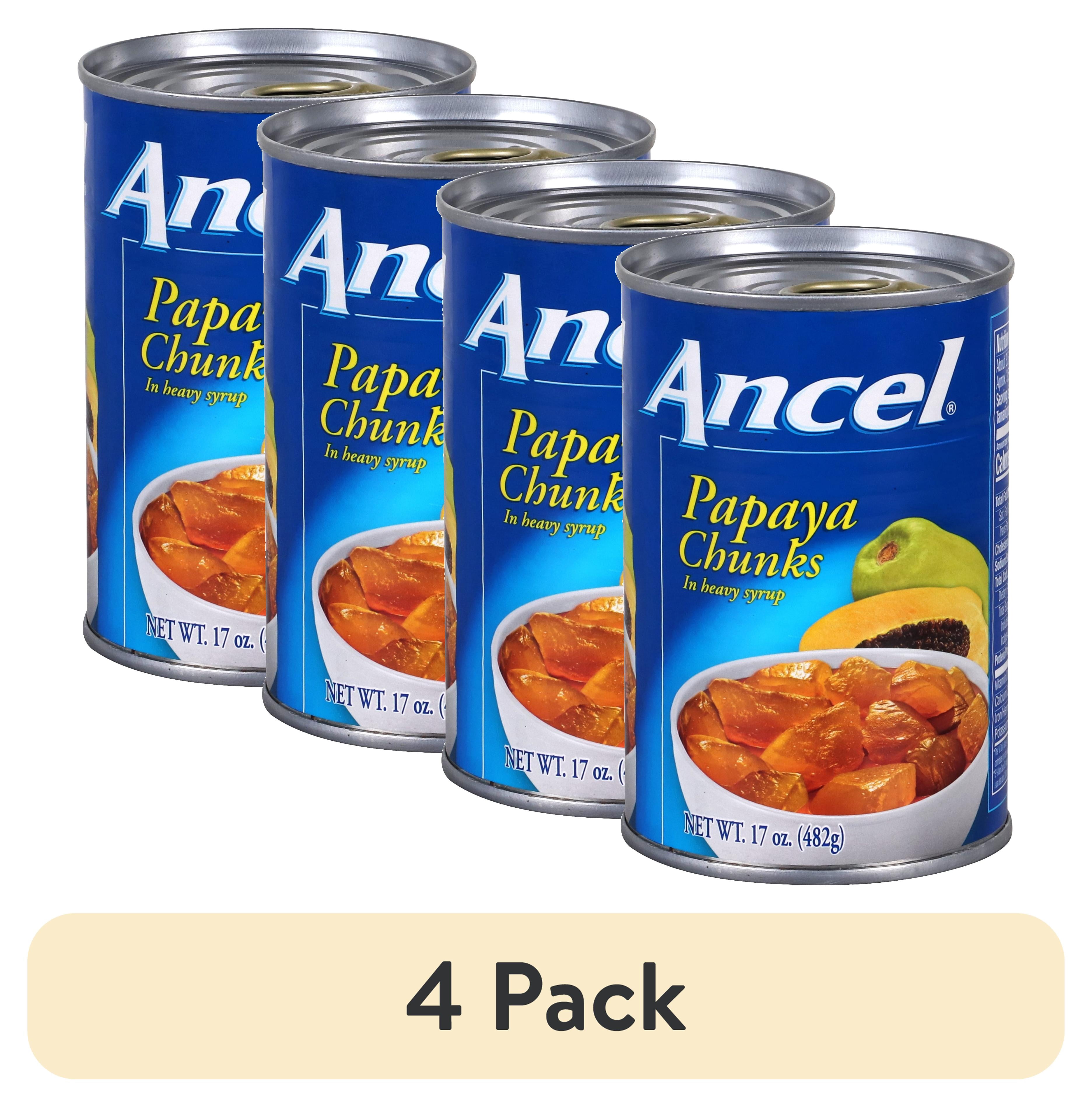 (4 pack) Ancel Papaya Chunks 17 oz by Goya