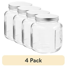 (4 pack) Anchor Hocking Glass Cracker Jar with Lid, 2 Quart, Best Used for Kitchen Organization and Accessibility
