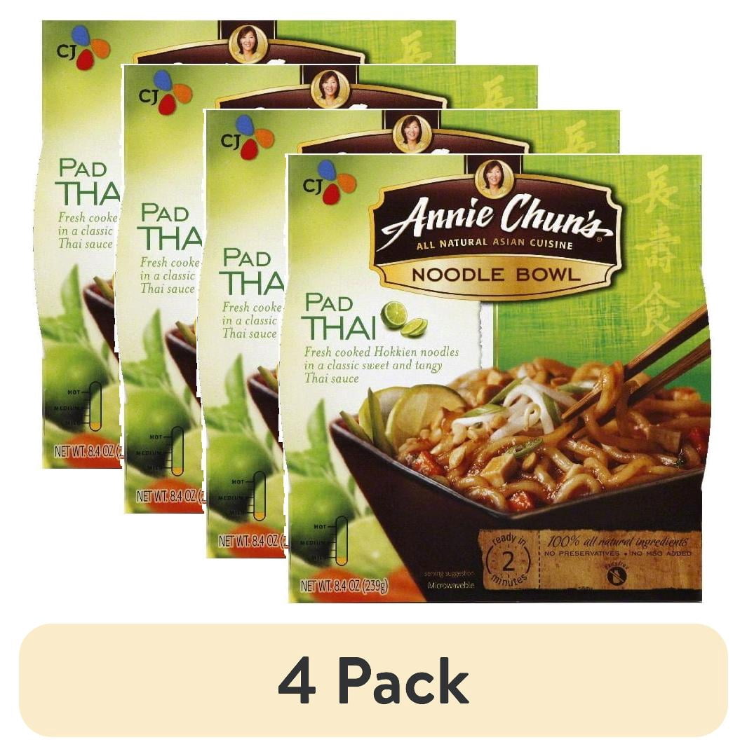 (4 pack) Annie Chun's Pad Thai Noodle Bowl, 8.1 oz