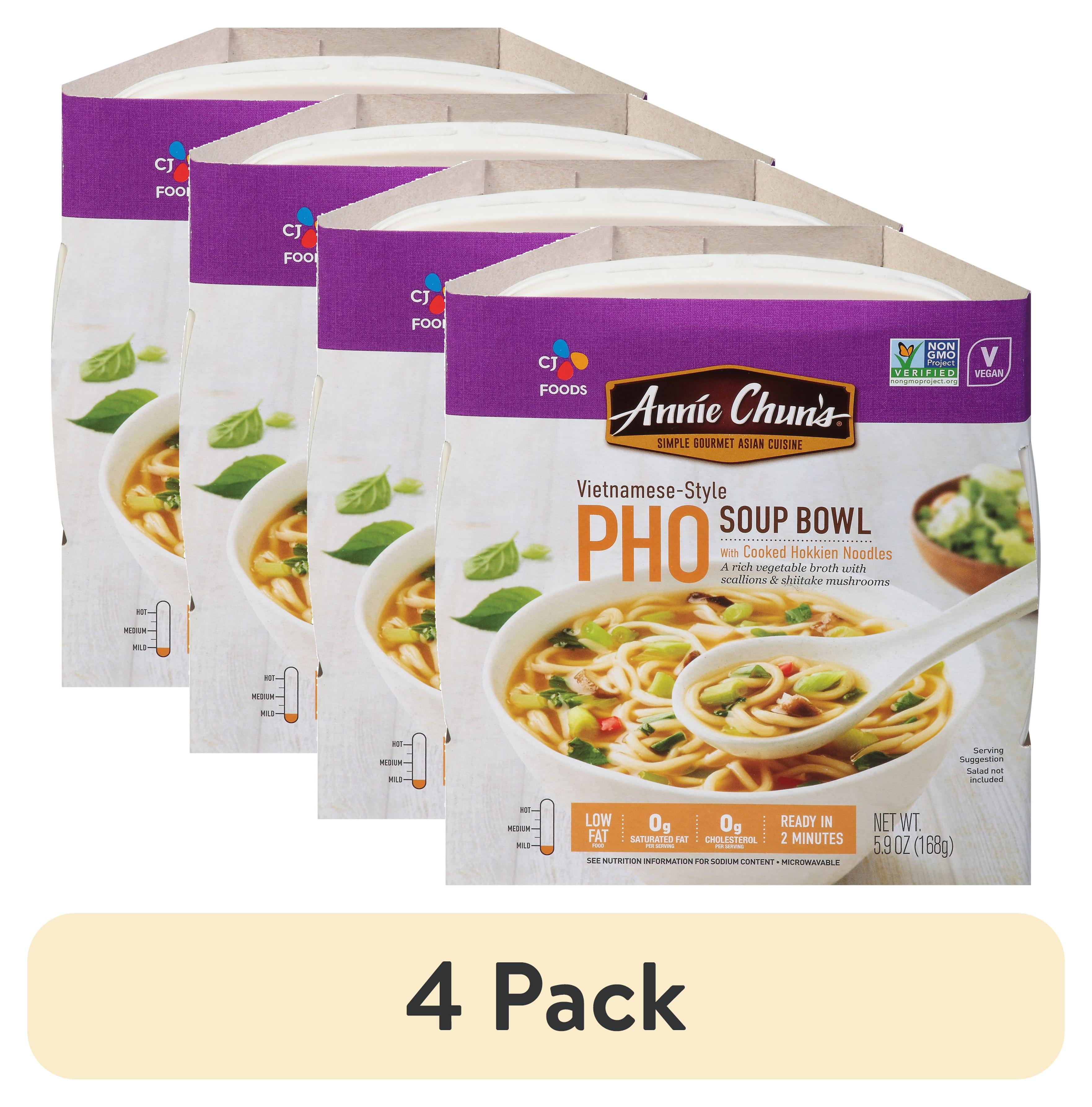 (4 pack) Annie Chun's Vietnamese Style Pho Soup Bowl, 5.9 oz