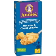 (4 pack) Annie's Macaroni and Classic Cheddar with Organic Pasta, Made with Real Cheese, 6 oz