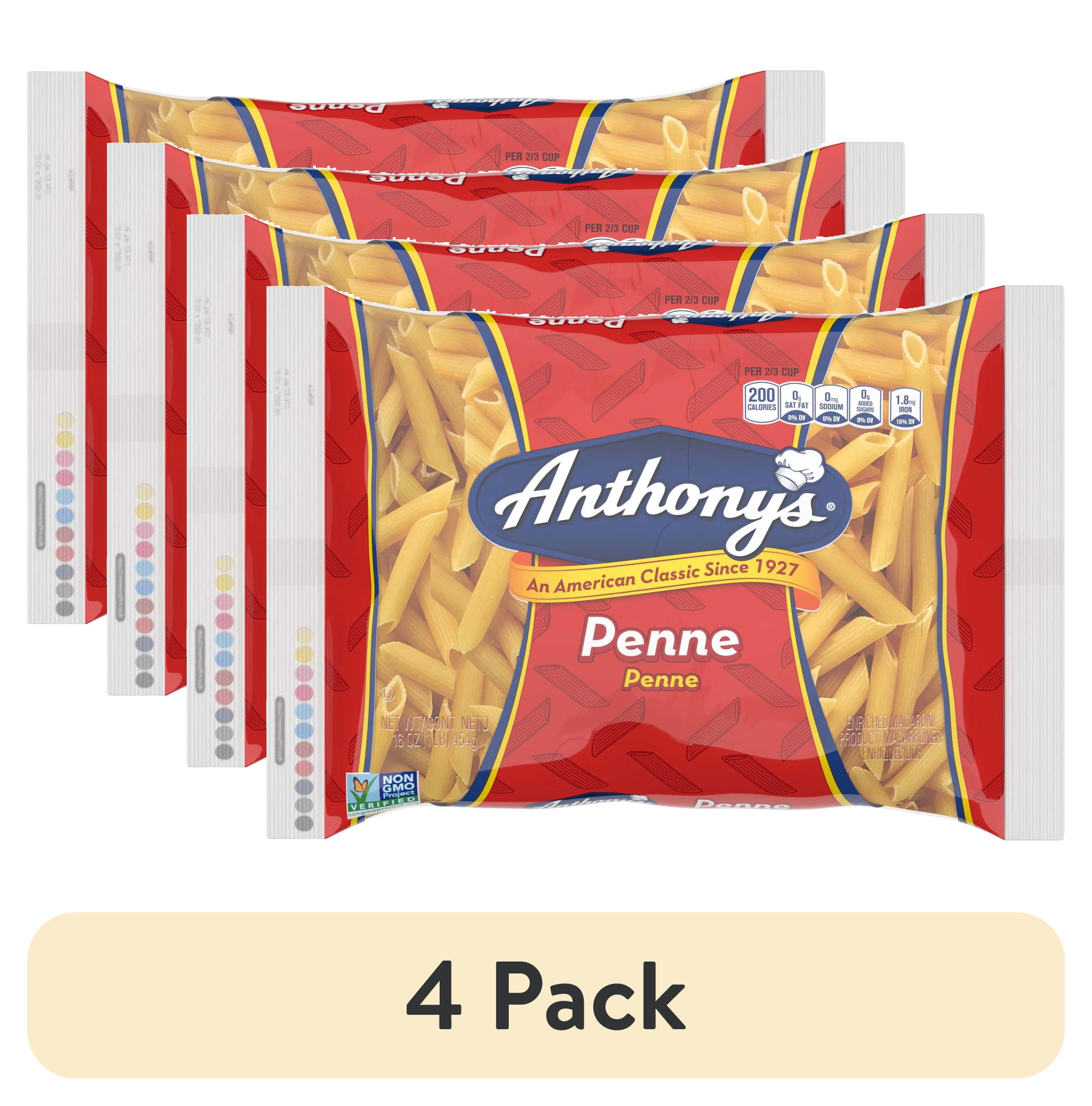 (4 pack) Anthony's 16 oz Penne Rigate