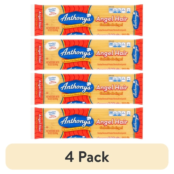 (4 pack) Anthony's Angel Hair Pasta, 16 oz