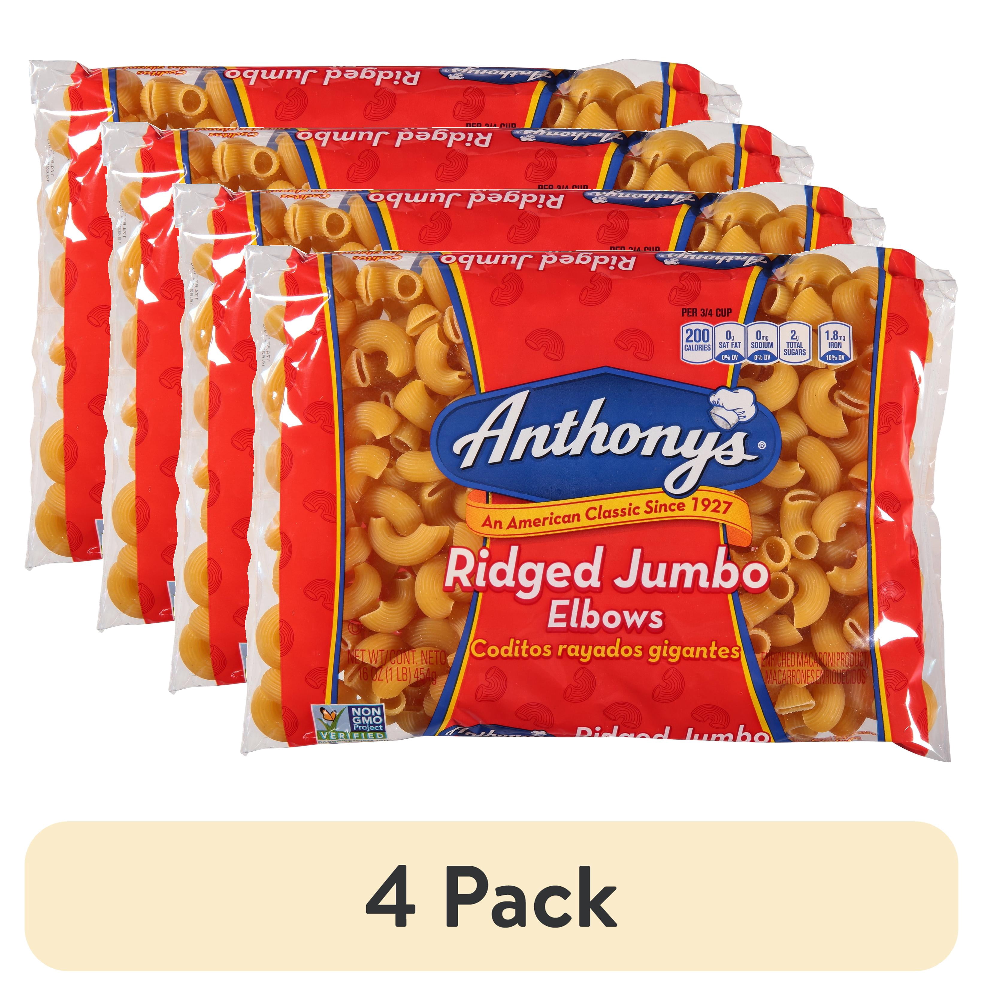 (4 pack) Anthony's Elbows Pasta, 16 oz