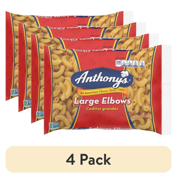 (4 pack) Anthony's Large Elbows, 16 oz