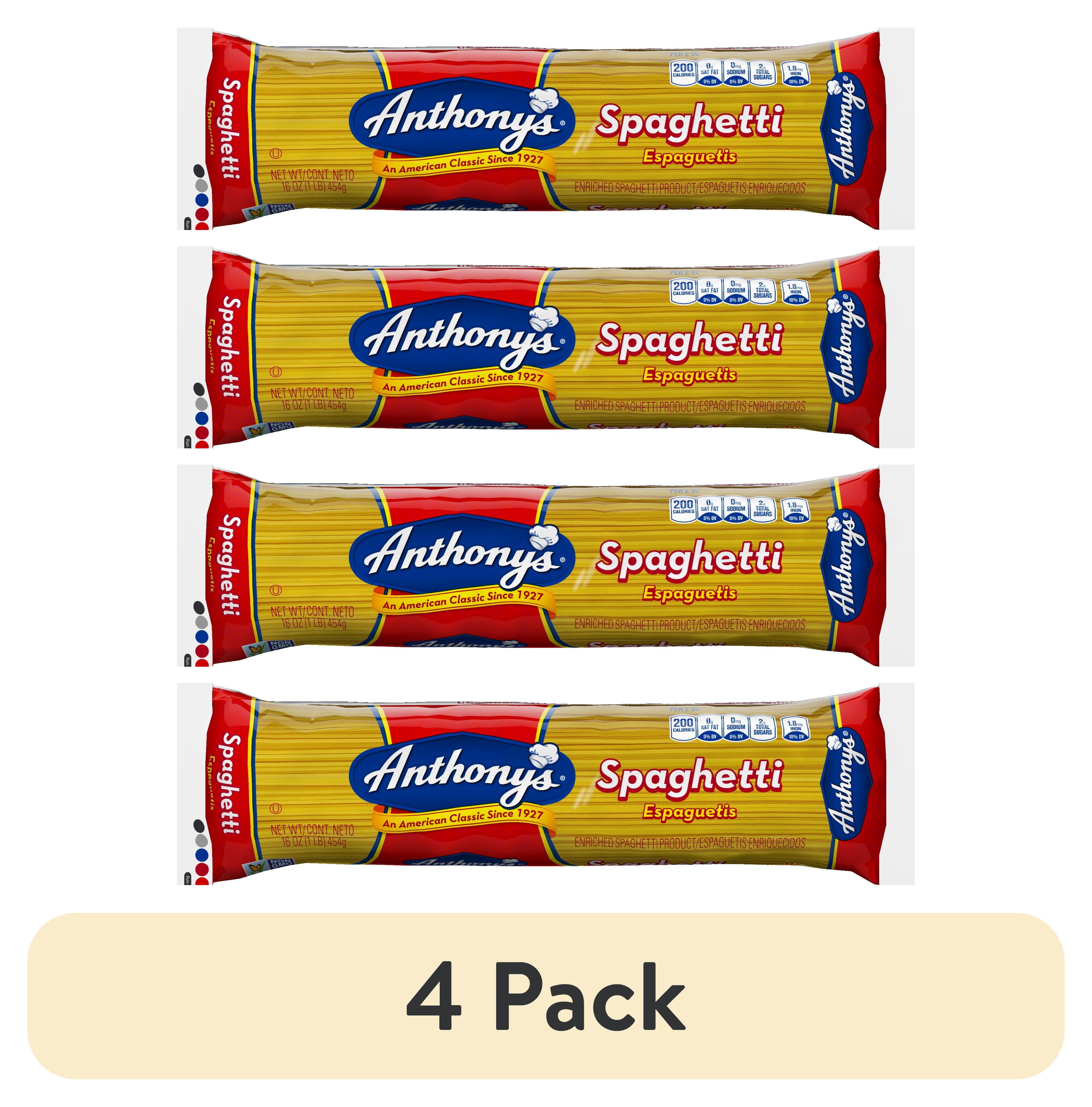 (4 pack) Anthony's Spaghetti, 16 oz