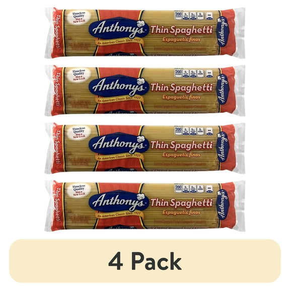(4 pack) Anthony's Thin Spaghetti, 16 oz