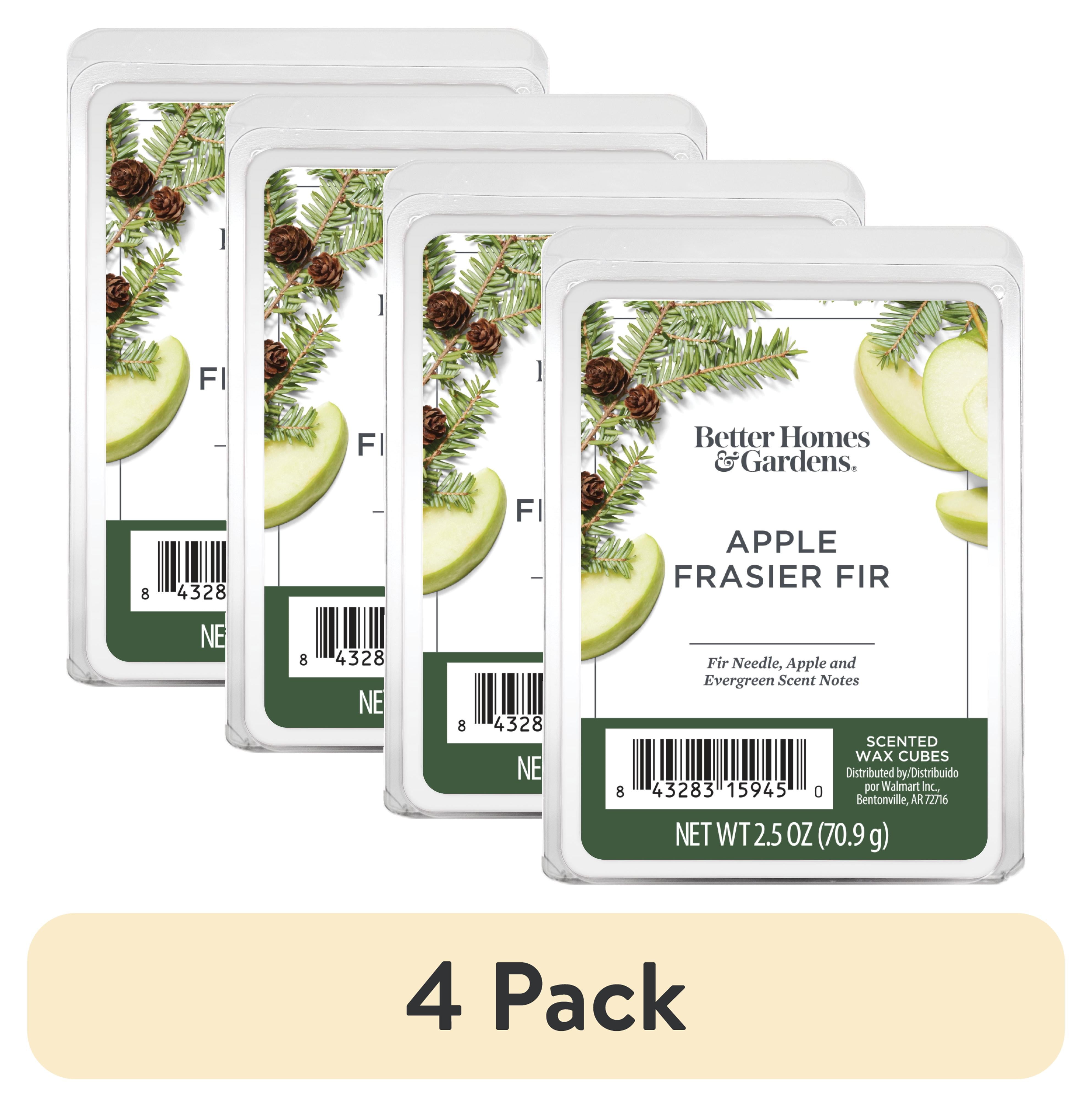 (4 pack) Apple Frasier Fir Scented Wax Melts, Better Homes & Gardens, 2.5 oz (1-Pack)