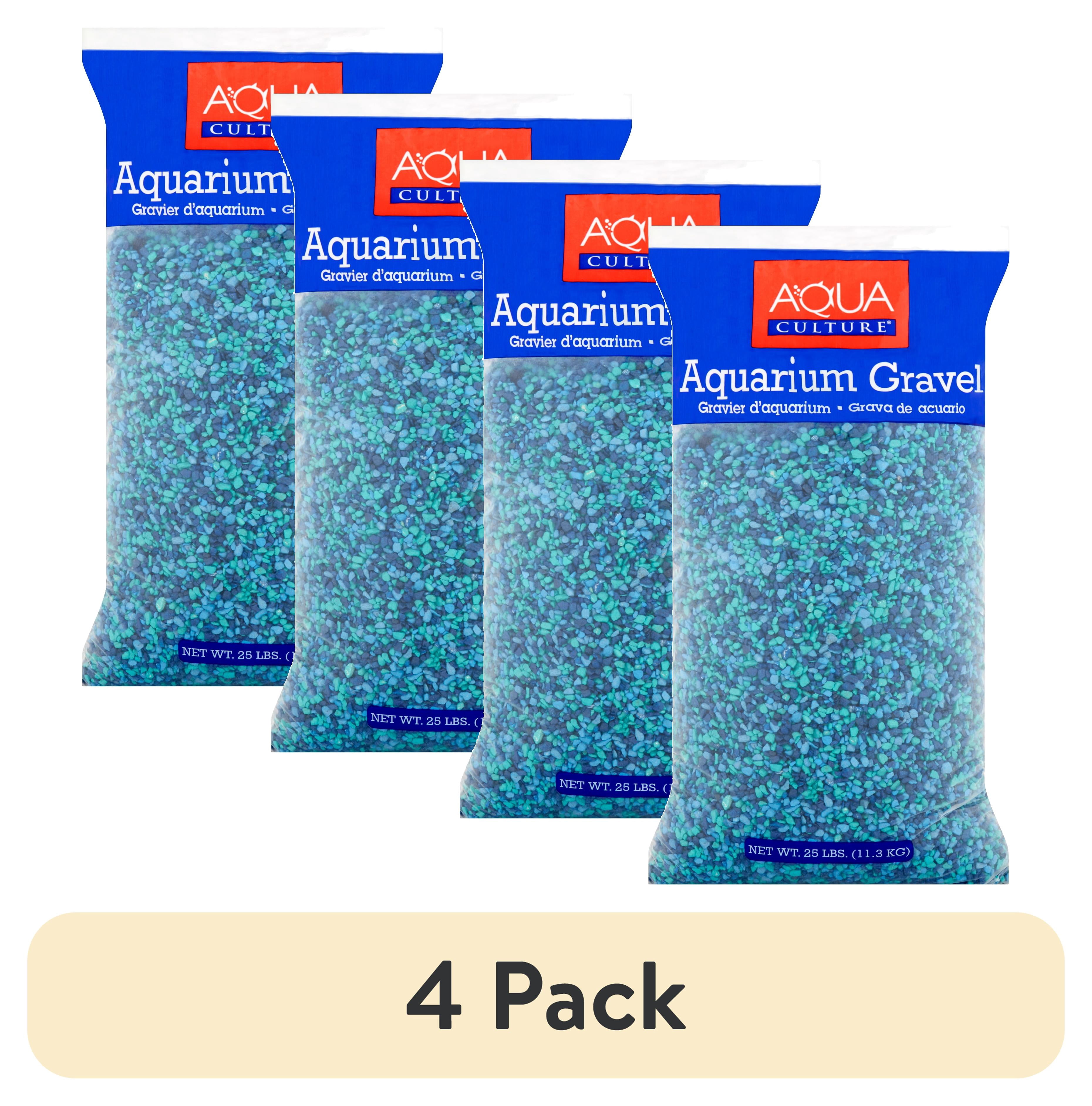 (4 pack) Aqua Culture Aquarium Gravel, Caribbean, 25 lb