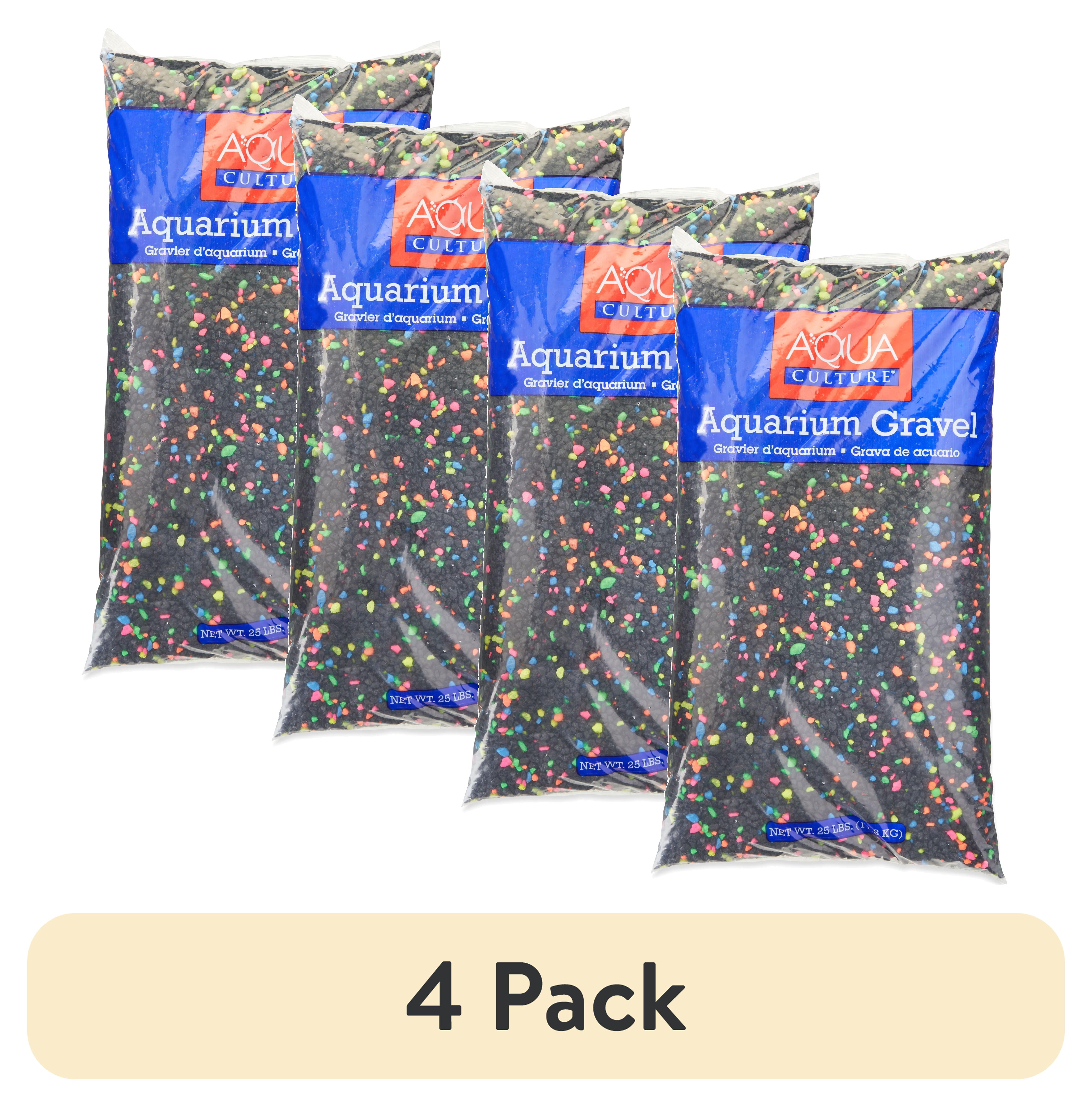 (4 pack) Aqua Culture Fish Aquarium Gravel, Multicolor Starry Night, 25 lb