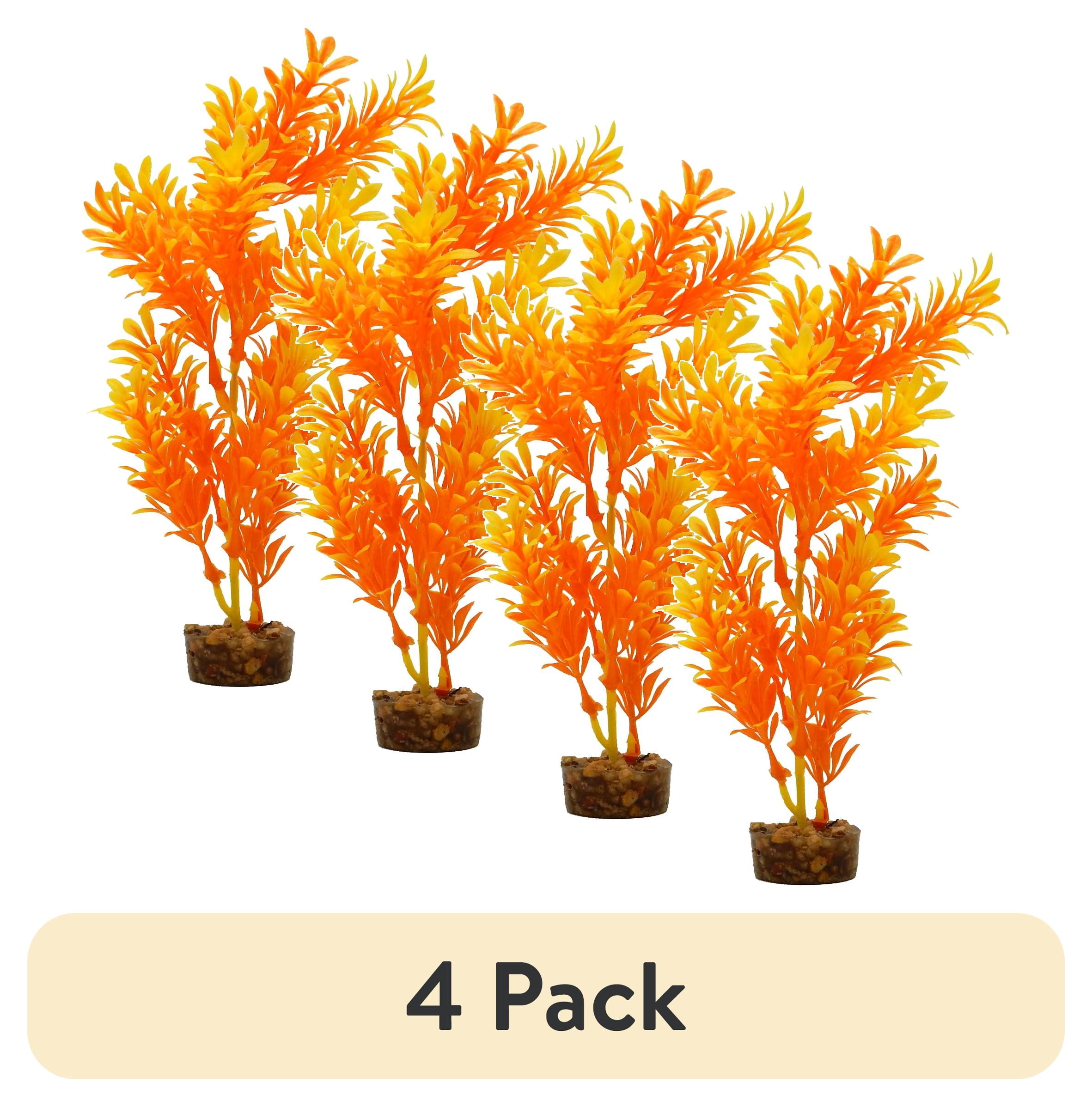(4 pack) Aqua Culture Wild Flower Aquarium Plant Decoration, Assorted