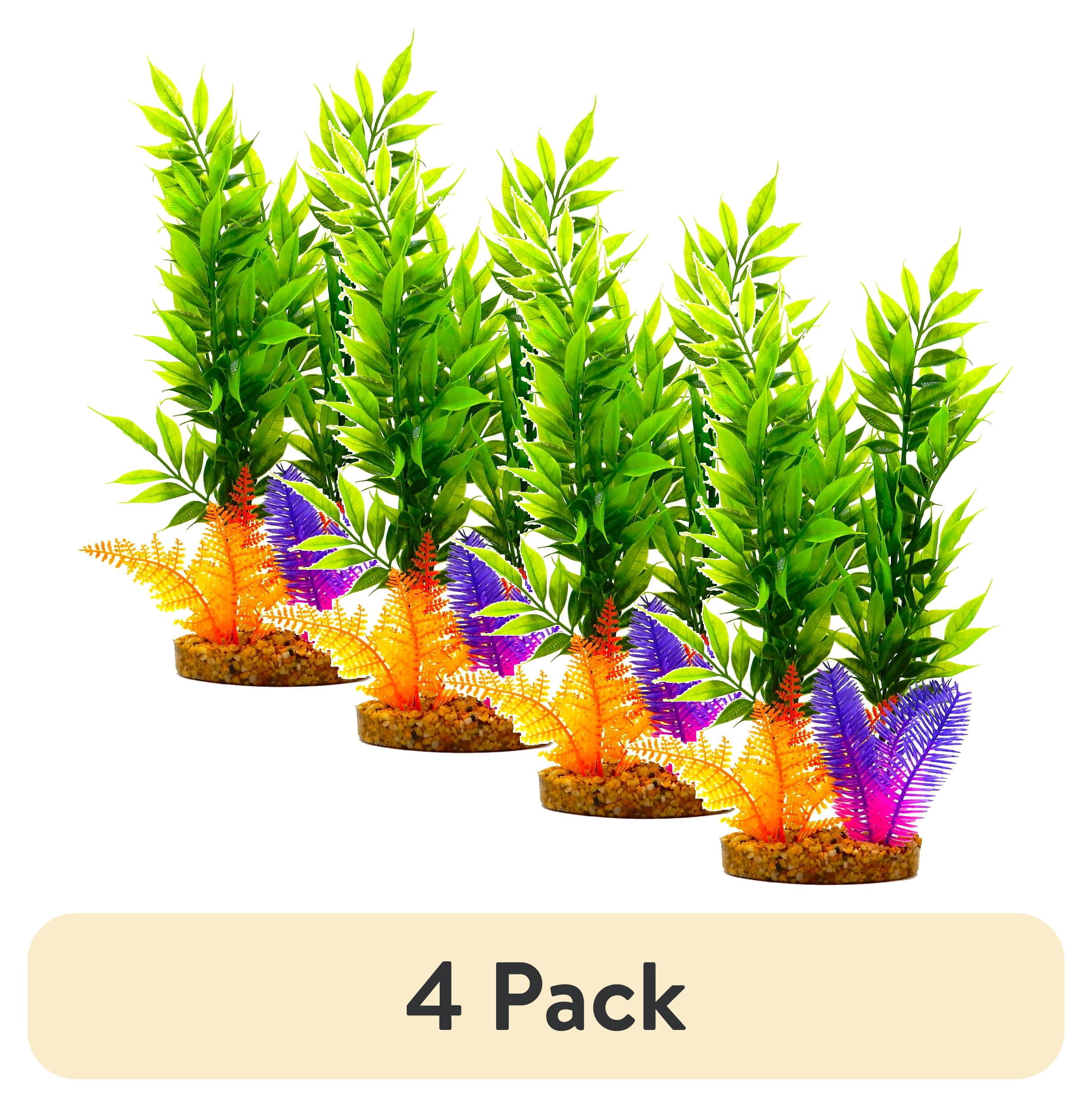 (4 pack) Aqua Culture XL Standing Aquarium Plant - Multicolor