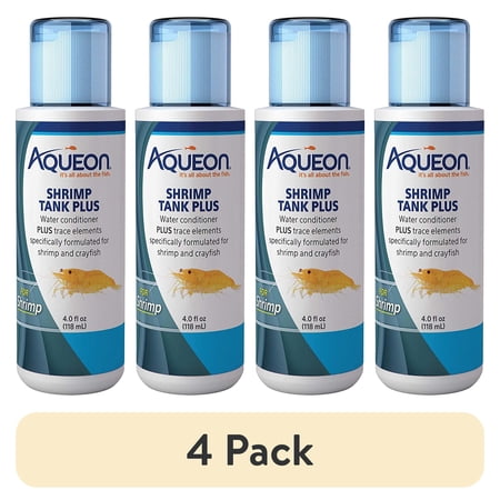 (4 pack) Aqueon Shrimp Tank Plus 4 Fluid Ounces