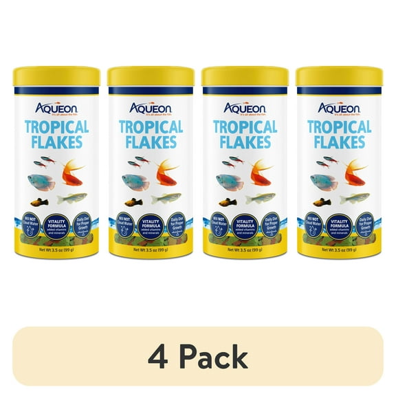 (4 pack) Aqueon Tropical Flakes 3.5 Ounces