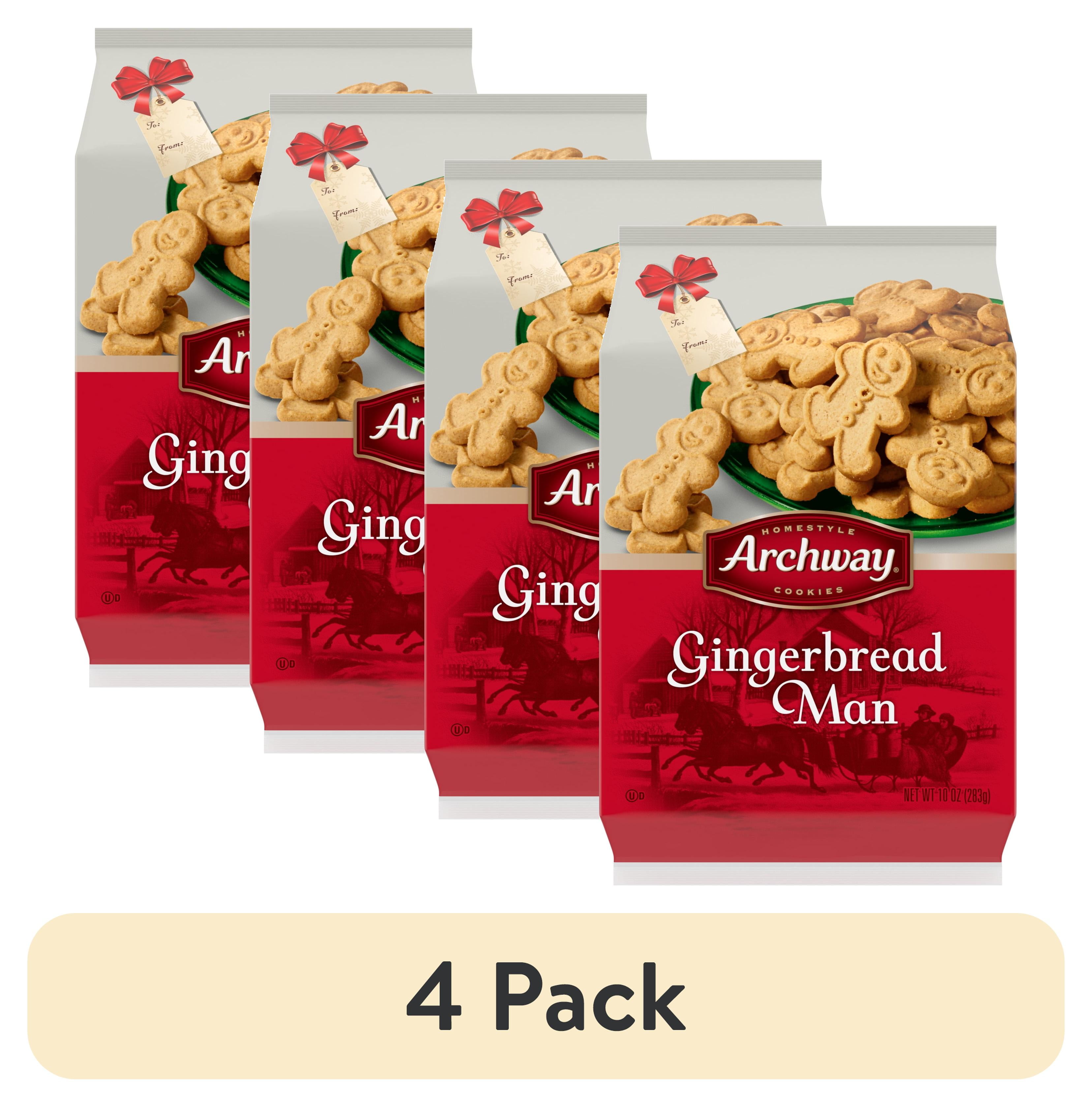 Archway Holiday Gingerbread Man Shaped Christmas Cookies, 10 oz