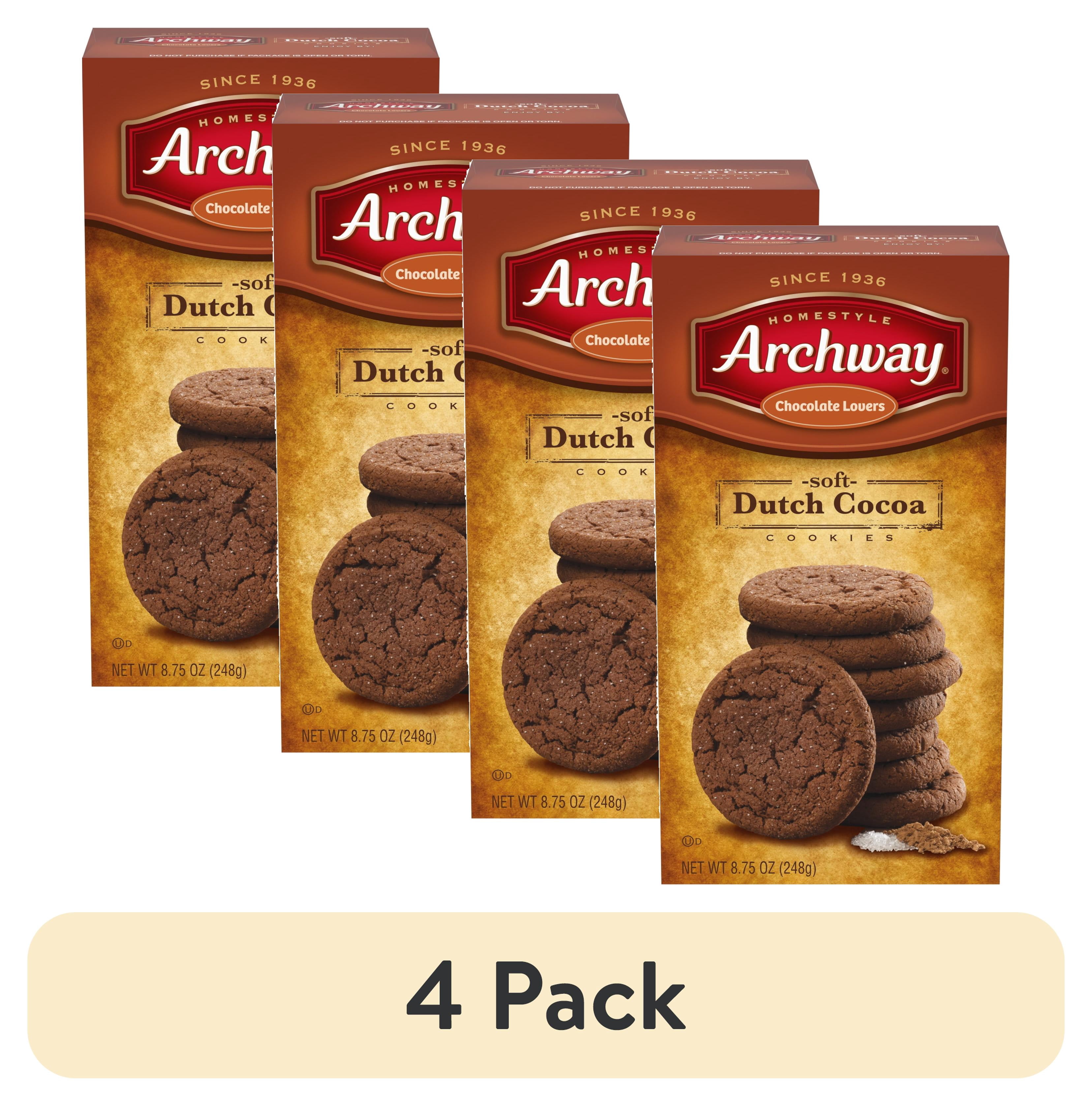 (4 pack) Archway Cookies, Soft Dutch Cocoa Cookies, 8.75 oz