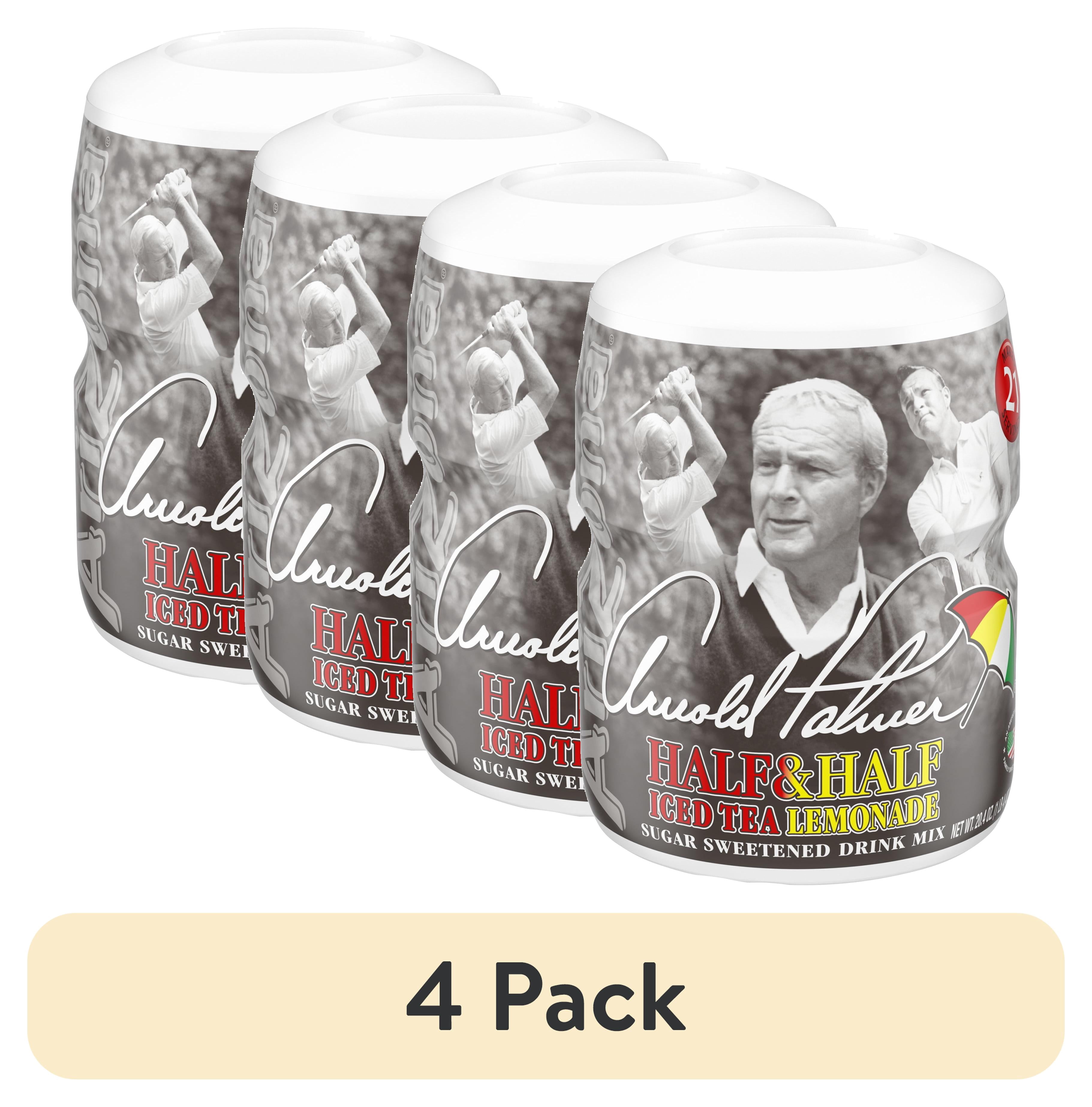 (4 pack) AriZona Arnold Palmer Half & Half Iced Tea Lemonade Naturally Flavored Sugar Sweetened Powdered Drink Mix, 20.4 oz Canister