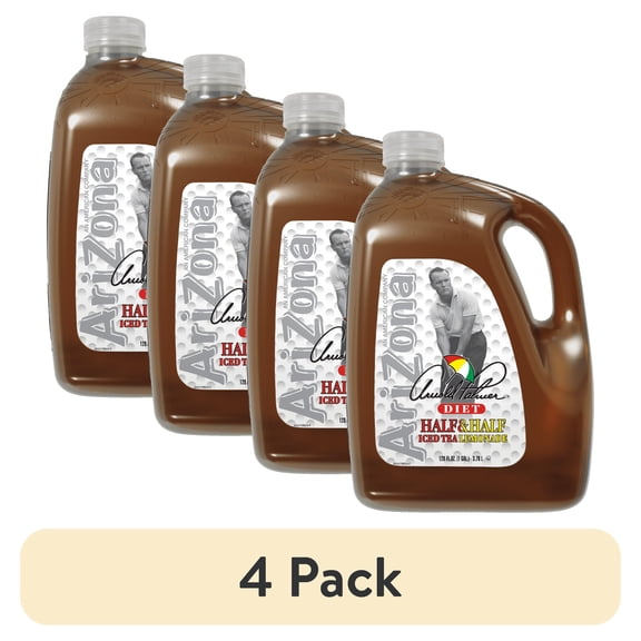 (4 pack) AriZona Arnold Palmer Zero Half & Half Iced Tea Lemonade, 128.0 FL OZ