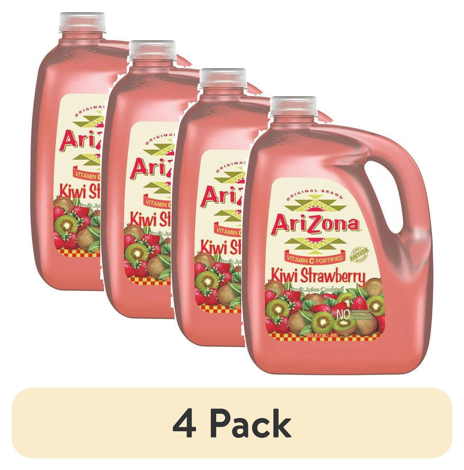 (4 pack) AriZona Kiwi Strawberry Juice Cocktail, 128 Fl. Oz. - Walmart.com