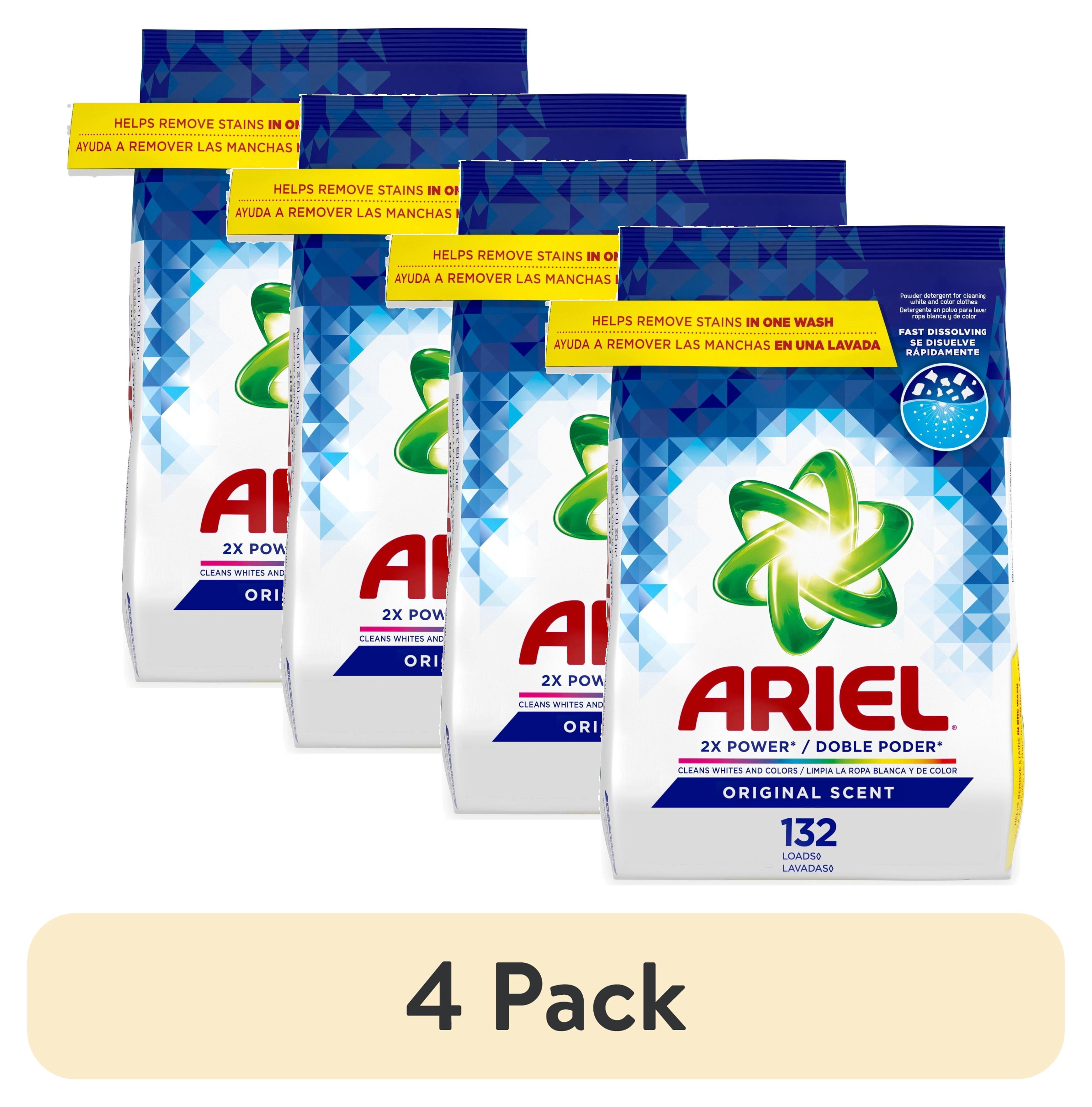 (4 pack) Ariel Laundry Detergent Powder, Original Scent, 211 oz, 132Loads