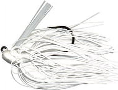 (4 pack) Arkie Lures Rattle Band Bass Jig, Color White, Size 3/8 oz.