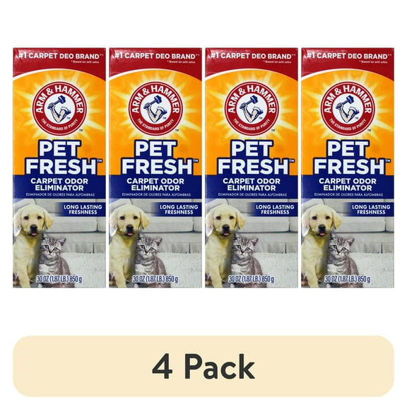 (4 pack) Arm & Hammer Carpet & Room Pet Fresh Odor Eliminator, 30 Ounce