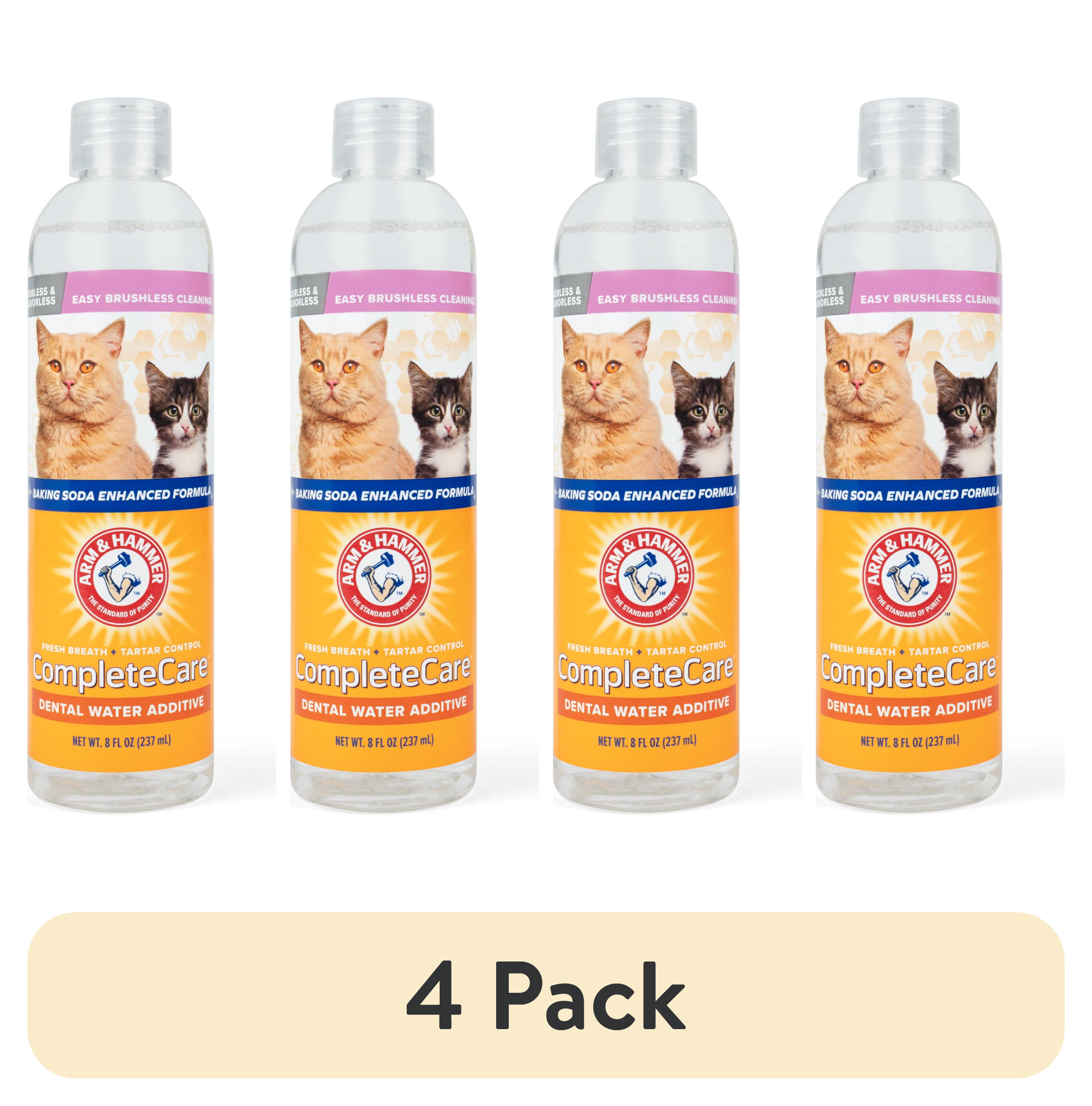 (4 pack) Arm & Hammer Complete Care Dental Water Additive for Cats, 8 fl oz