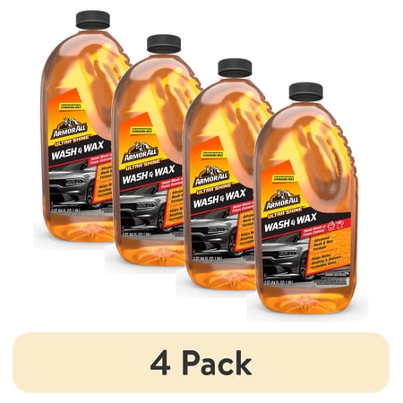 (4 pack) Armor All Ultra Shine Car Wash and Wax, 64 fl oz Bottle