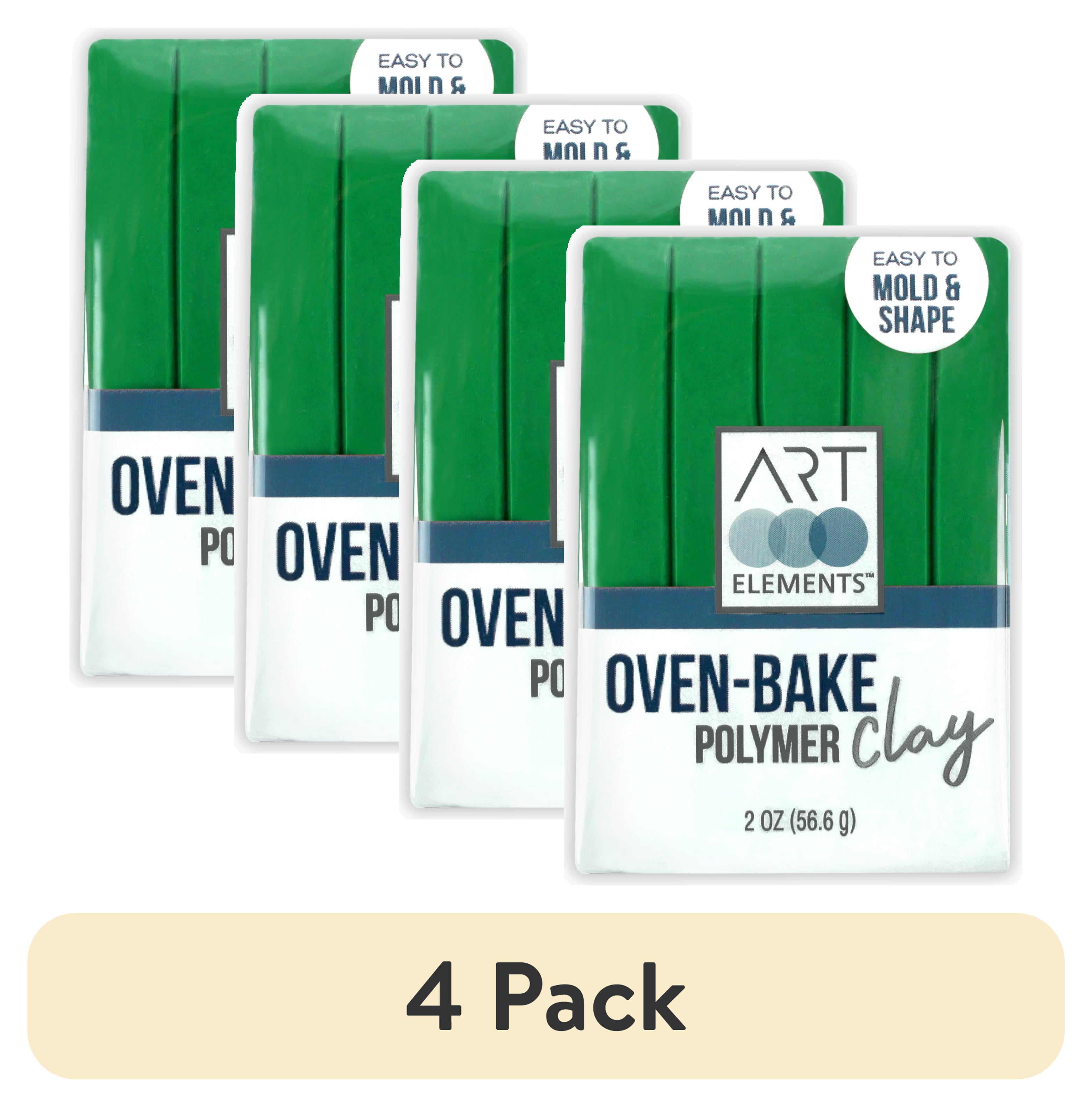 (4 pack) ArtSkills - Art Elements Oven Bake Polymer Clay, 2oz, Green