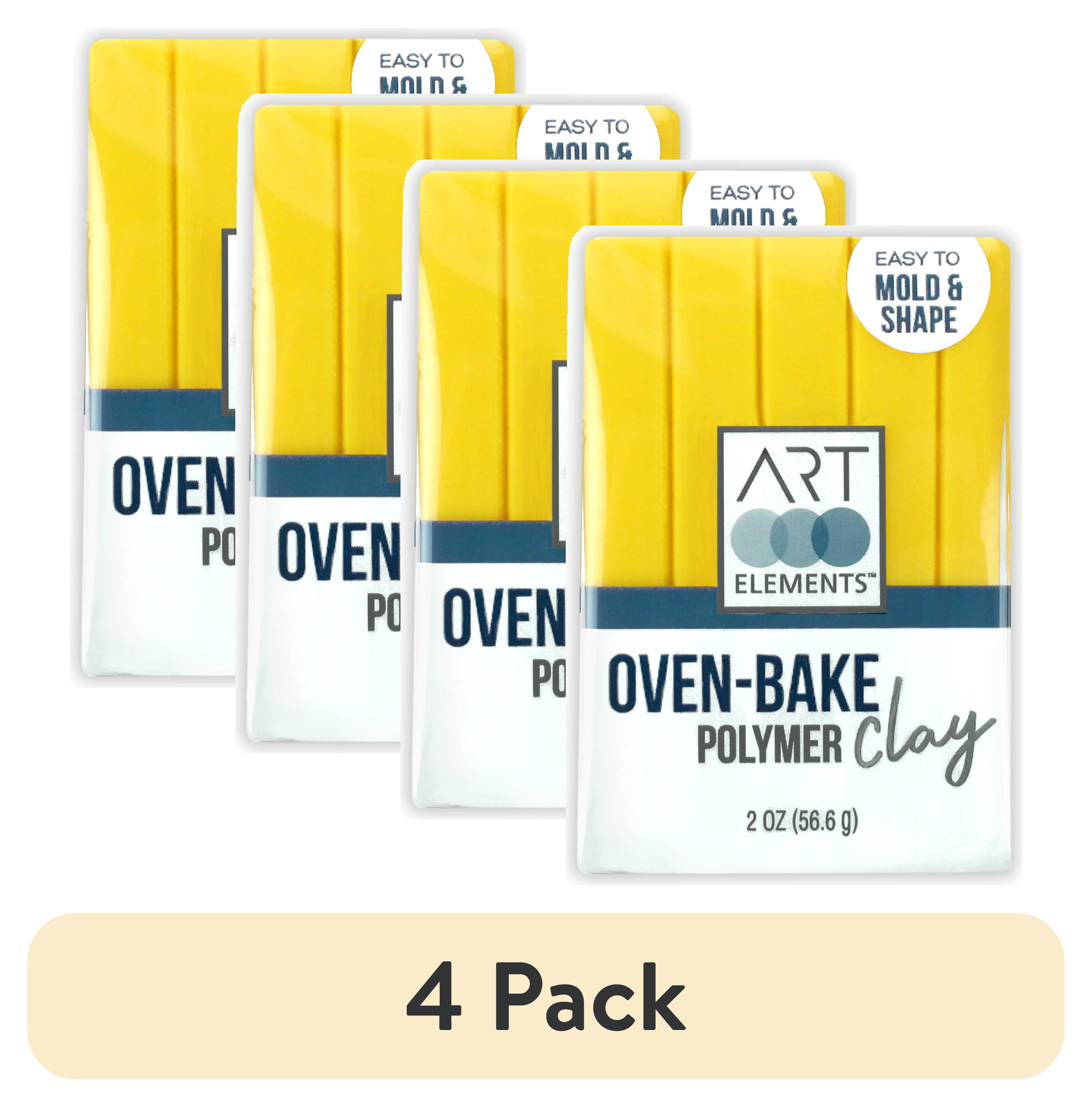 (4 pack) ArtSkills - Art Elements Oven Bake Polymer Clay, 2oz, Yellow