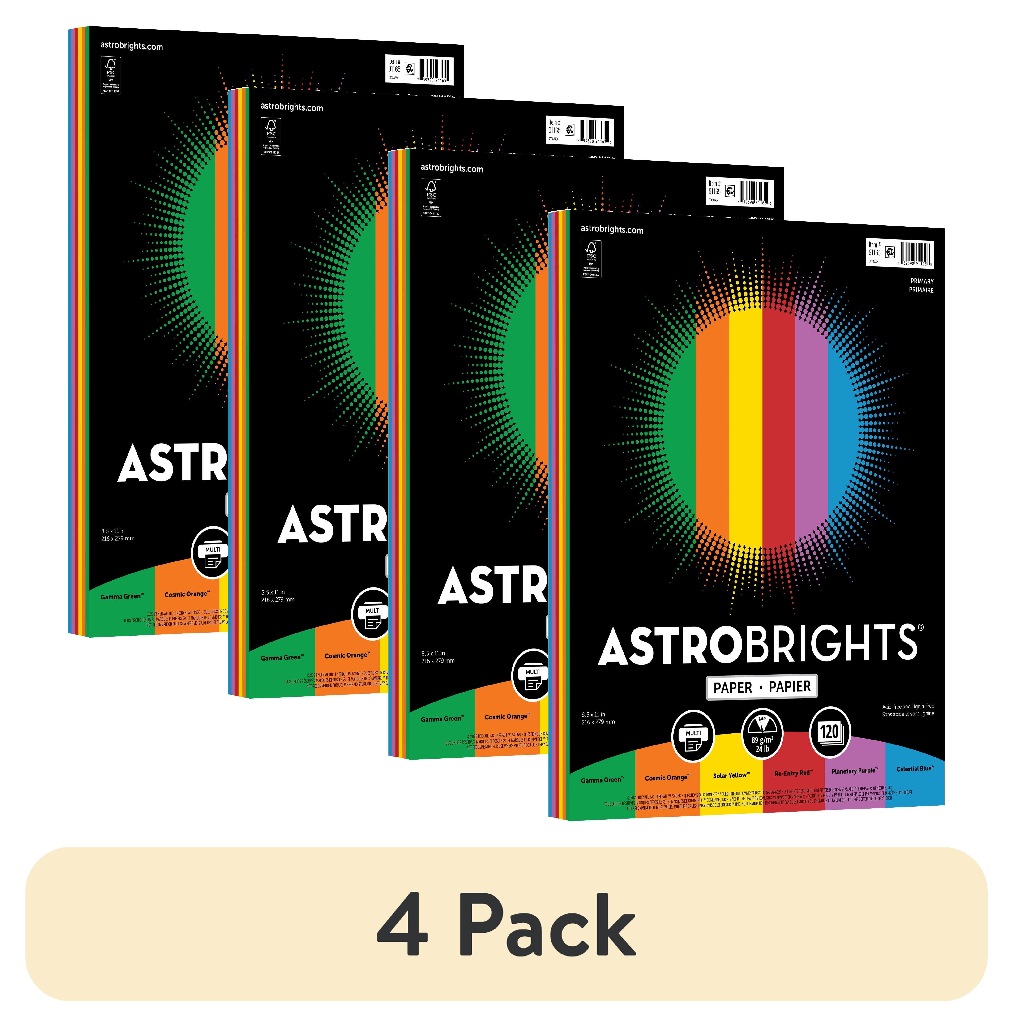(4 pack) Astrobrights Colored Paper, 8.5
